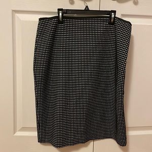 Polka dot pencil skirt